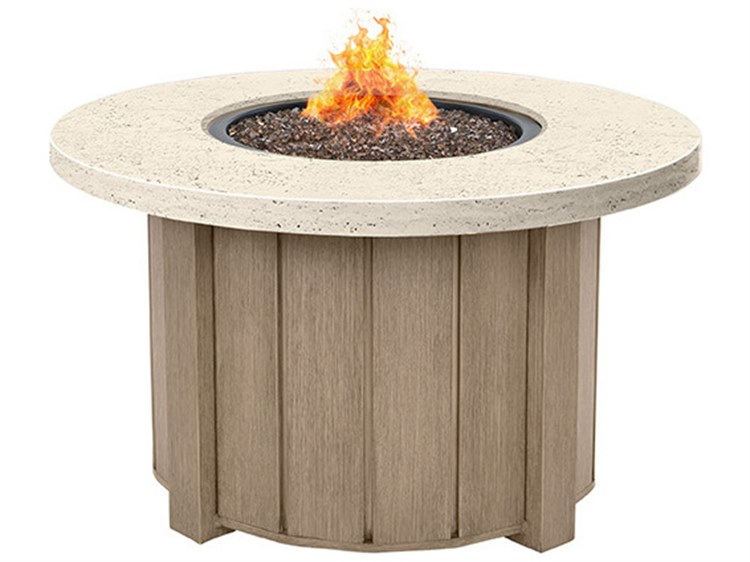 Ebel Pompano Stone Round Fire Pit Top with Lid