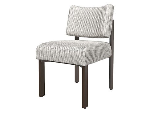 Ebel Caro Aluminum Dining Side Chair with Woven-In Cushion