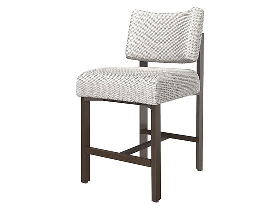 Ebel Caro Aluminum Counter Height Stool with Woven-In Cushion