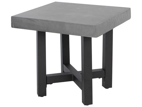 Ebel Fairbanks Aluminum Onyx 22'' Square End Table