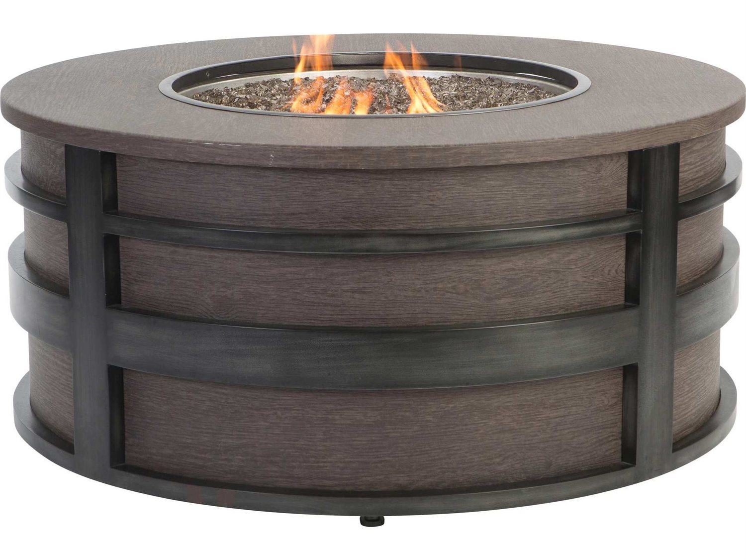 Ebel Lucca Aluminum 42'' Wide Round Fire Pit Table EBL443