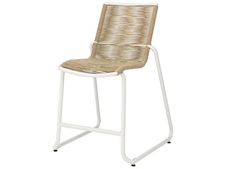 Ebel Cabana Aluminum Wicker Stackable Armless Counter Height Stool