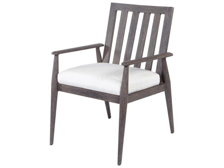 Ebel Closeout Augusta Smoke Aluminum Dining Arm Chair