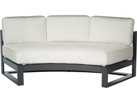 Ebel Palermo Cushion Aluminum Graphite Curved Sofa