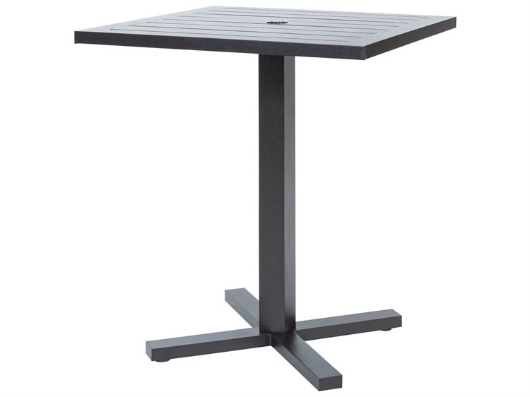 Ebel Palermo Aluminum Square Outdoor Patio Counter Height Table with Umbrella Hole