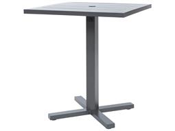Ebel Palermo Aluminum 36'' Square Bar Height Table with Umbrella Hole
