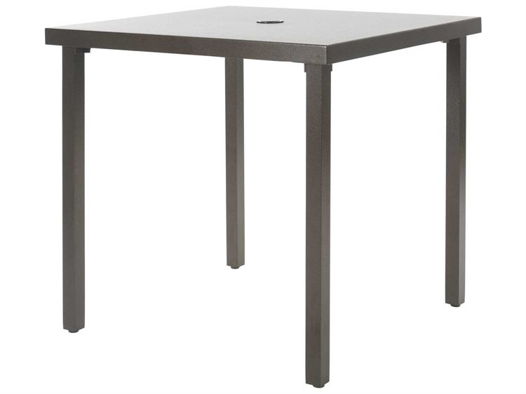 Ebel Monaco Aluminum 30'' Square Dining Table With Umbrella Hole
