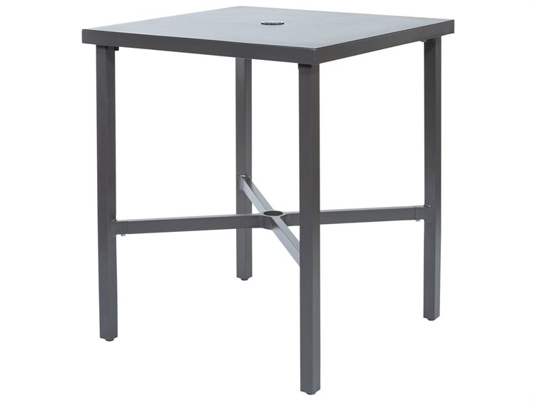Ebel Monaco Aluminum 30'' Square Counter Table with Umbrella Hole