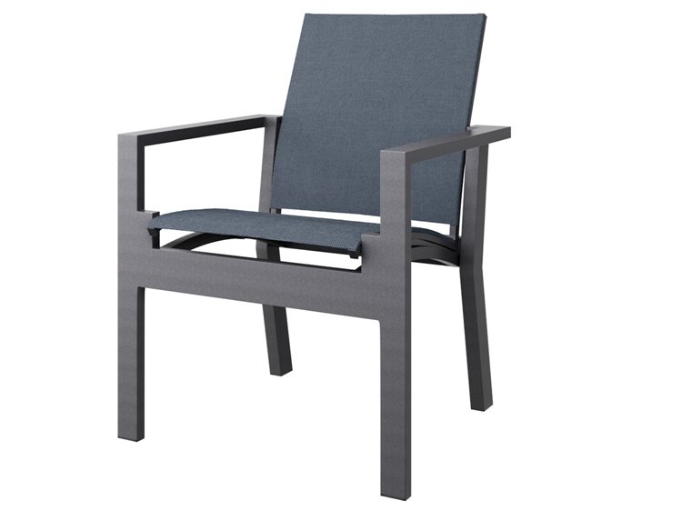 Ebel Palermo Sling Aluminum Swivel Rocker Dining Arm Chair