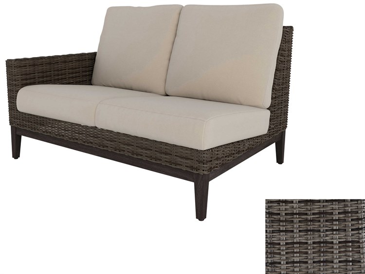 Ebel Closeout Remy Hickory Wicker Right Arm Loveseat