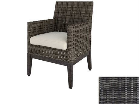 Ebel Closeout Remy Smoke Wicker Dining Arm Chair