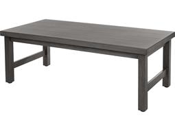 Ebel Trevi Aluminum 48''W x 25''D Rectangular Plank Top Coffee Table