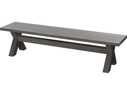 Ebel Trevi Aluminum Dining Bench with Plank Style Top