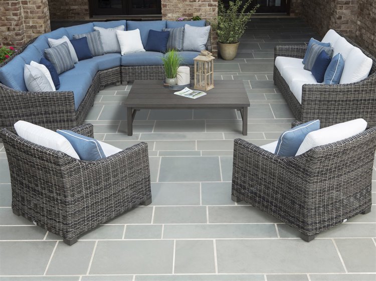Ebel Avallon Wicker Sectional Patio Lounge Set