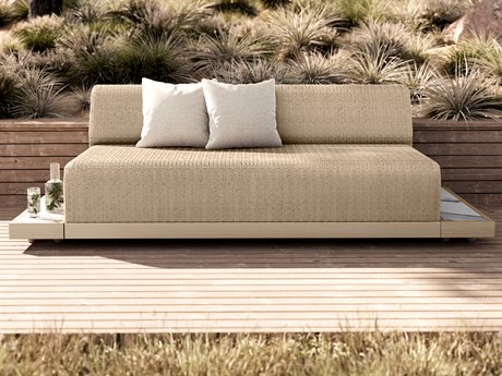 Ebel Grande Aluminum Wicker Padded Lounge Set