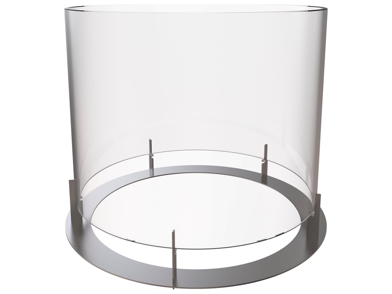 Ecosmart Fire Loft 8 Fireplace Screen Clear Glass Stainless