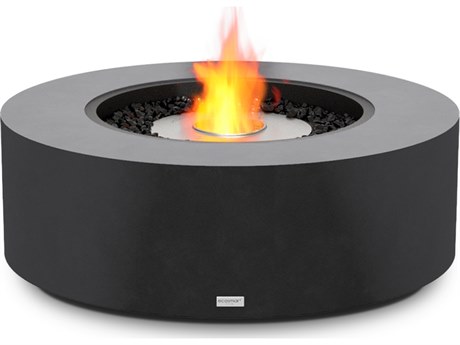 EcoSmart Fire Ark 40 Concrete Graphite 39'' Round Fire Table with  Ethanol Burner
