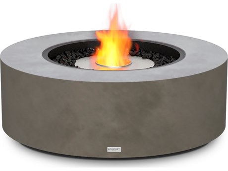 EcoSmart Fire Ark 40 Concrete Natural 39'' Round Fire Table with Ethanol Burner