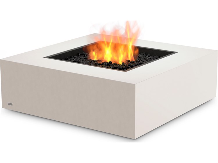 Table Fireplace Square white