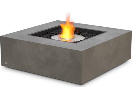 EcoSmart Fire Base 40 Concrete Natural 39'' Square Fire Table with Ethanol Burner