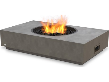 EcoSmart Fire Martini 50 Concrete Natural 50''W x 30''D Rectangular Fire Table with LP/NG Gas Burner