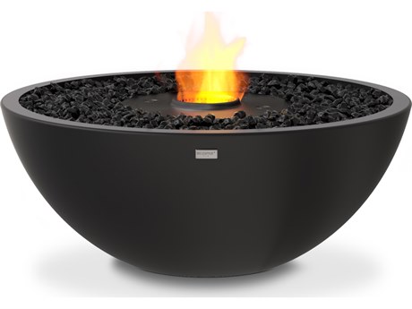 EcoSmart Fire Mix 850 Concrete Graphite AB8 33.5'' Wide Round Fire Pit Bowl with Ethanol Burner Black