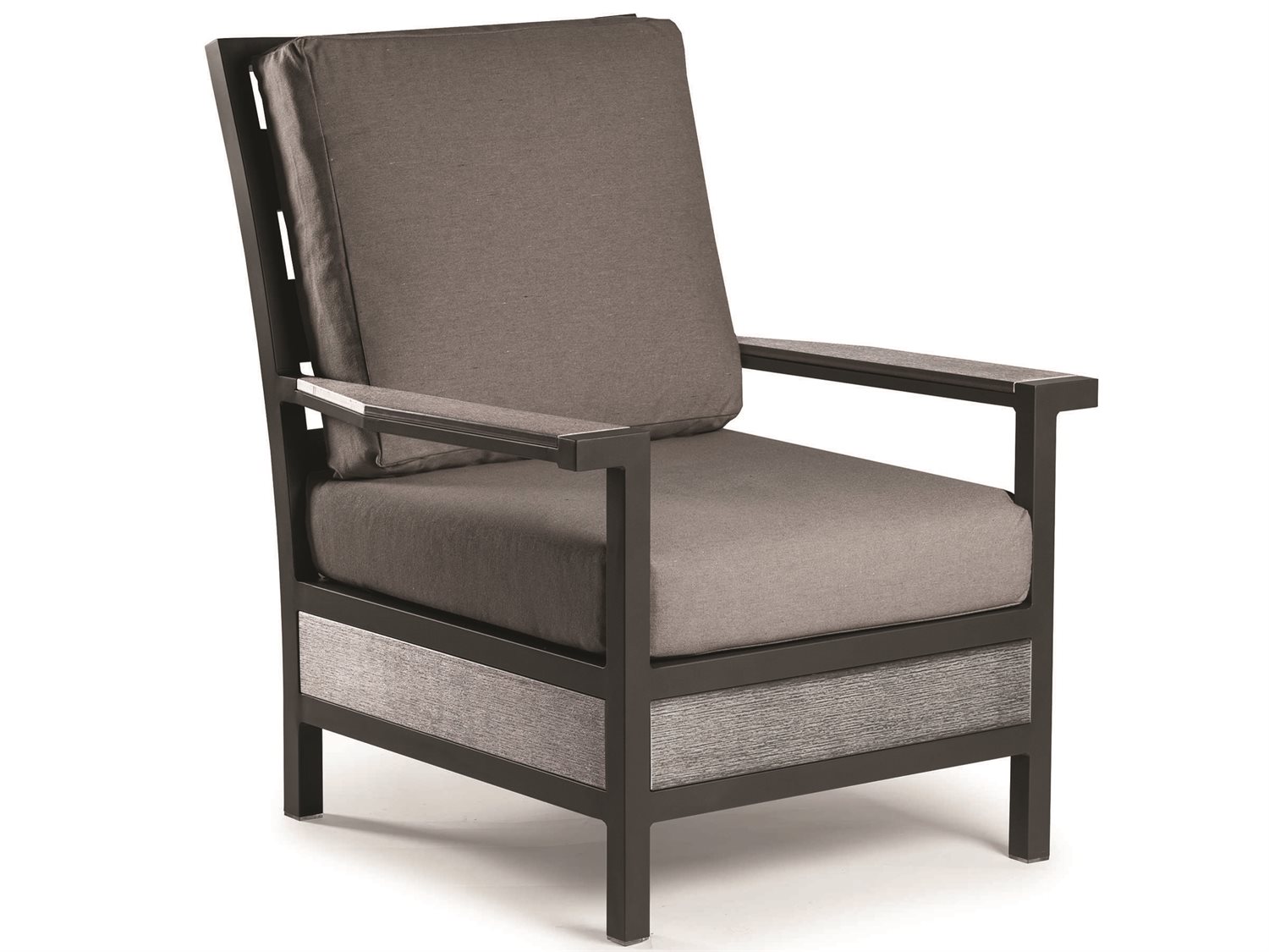 Eddie Bauer Adventure Matte Charcoal/ Driftwood Aluminum Cushion Lounge Chair EDBADV101MCD