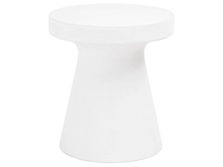 Essentials for Living Outdoor District Ivory Concrete Round End Table