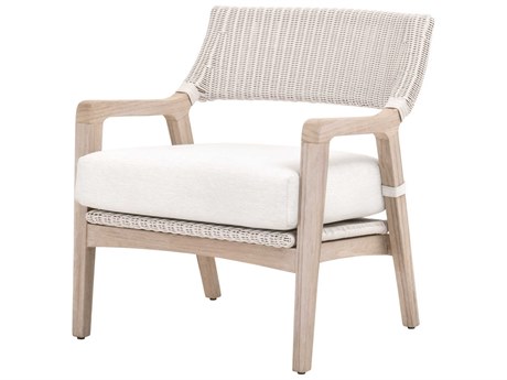 Essentials for Living Outdoor Woven Lucia Lounge Chair with White Speckle Cushion