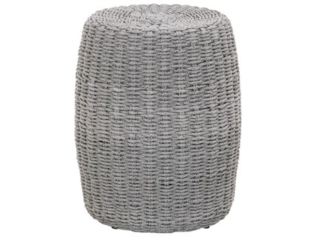 Essentials for Living Outdoor Woven Rope Platinum Aluminum Round End Table