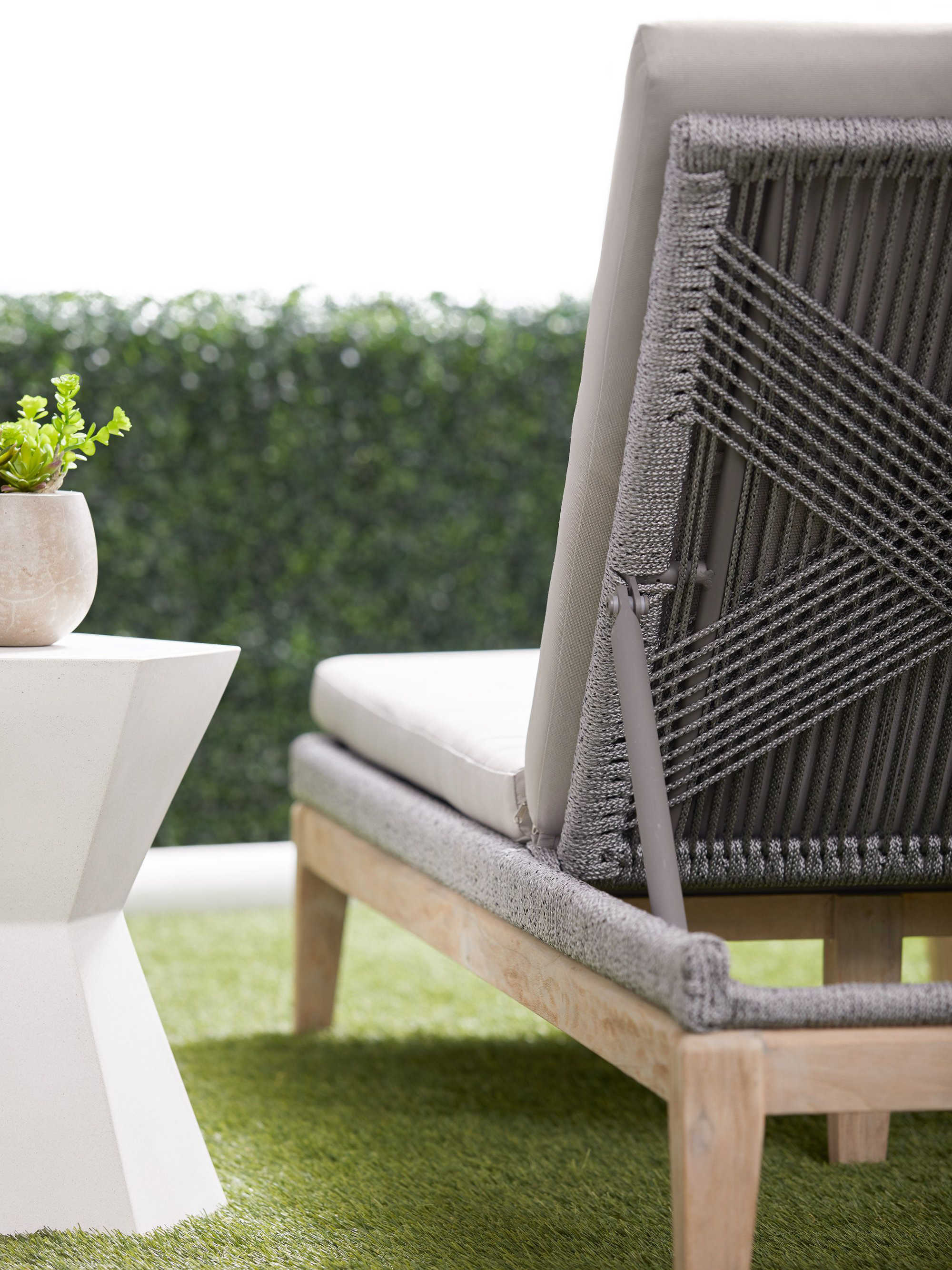 platinum outdoor living center on Essentials For Living Outdoor Woven Platinum Smoke Gray Cushion Chaise Lounge Efl6823plasgrygt