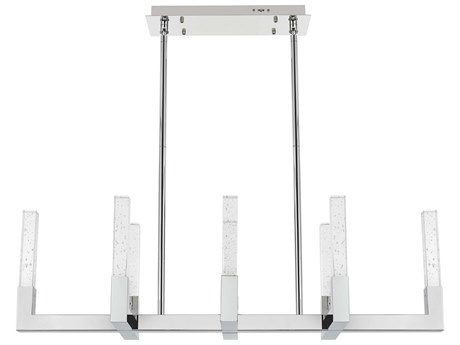 Elegant Lighting Noemi 8-Light Chrome Linear Island Pendant