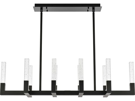Elegant Lighting Noemi 10-Light Black Linear Island Pendant