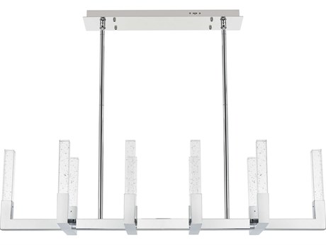 Elegant Lighting Noemi 10-Light Chrome Linear Island Pendant
