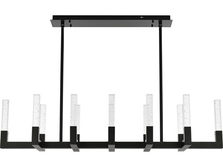 Elegant Lighting Noemi 12-Light Black Linear Island Pendant