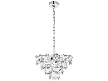 Elegant Lighting Adaline 6-Light Chrome Tiered Chandelier