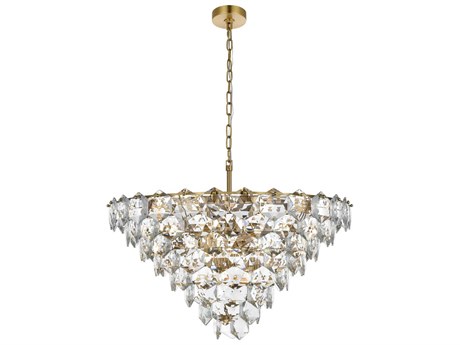 Elegant Lighting Adaline 15-Light Satin Gold Tiered Chandelier