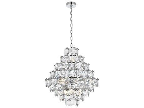 Elegant Lighting Adaline 15-Light Chrome Tiered Chandelier