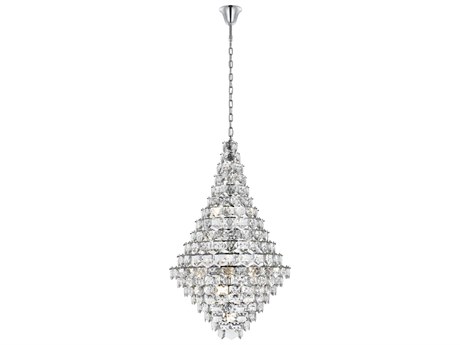 Elegant Lighting Adaline 38-Light Chrome Tiered Chandelier