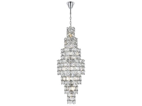 Elegant Lighting Adaline 26-Light Chrome Tiered Chandelier