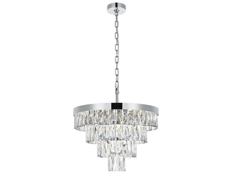 Elegant Lighting Josephine 10-Light Chrome Tiered Chandelier