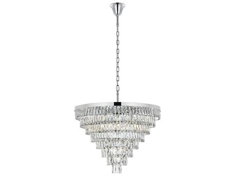 Elegant Lighting Josephine 29-Light Chrome Tiered Chandelier