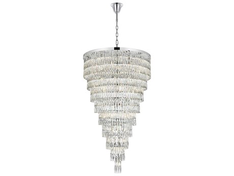 Elegant Lighting Josephine 61-Light Chrome Tiered Chandelier