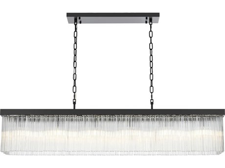 Elegant Lighting Harlow 6-Light Black Island Pendant