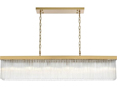Elegant Lighting Harlow 6-Light Satin Gold Tiered Island Pendant