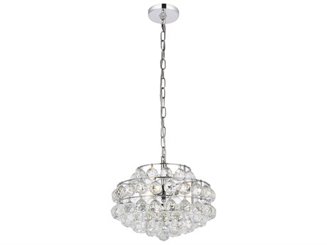 Elegant Lighting Savannah 3-Light Chrome Crystal Pendant