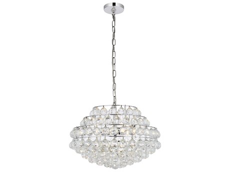 Elegant Lighting Savannah 5-Light Chrome Crystal Pendant