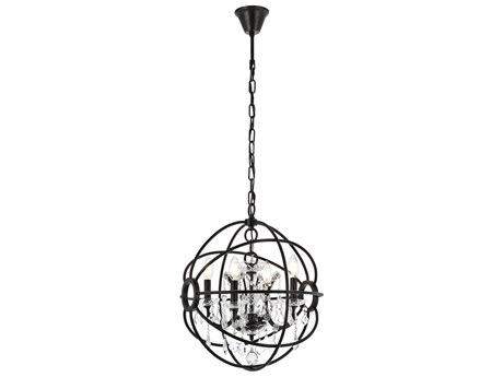 Elegant Lighting Geneva 4-Light Dark Bronze Candelabra Chandelier