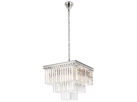 Elegant Lighting Sydney 13-Light Polished Nickel Tiered Pendant