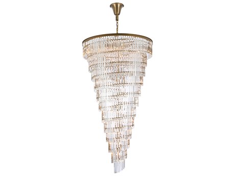 Elegant Lighting Sydney 58-Light Satin Gold Tiered Chandelier